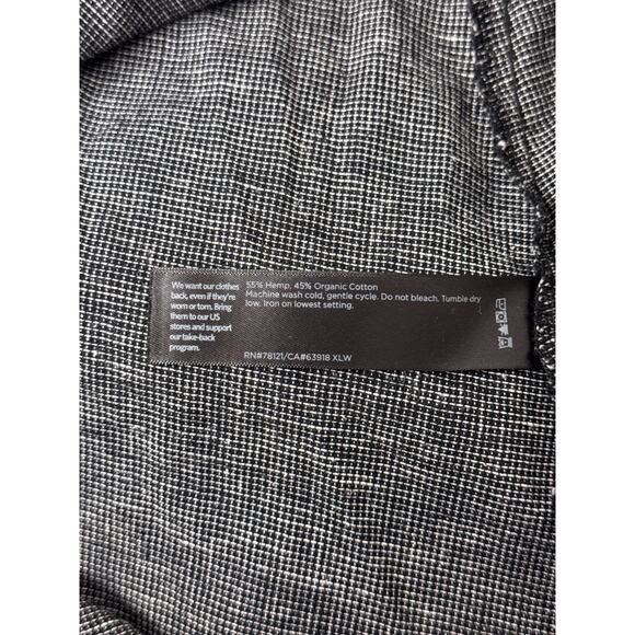 Eileen Fisher Dress XS Womens Hemp Organic Cotton Black Woven Sleeveless - Picture 8 of 8